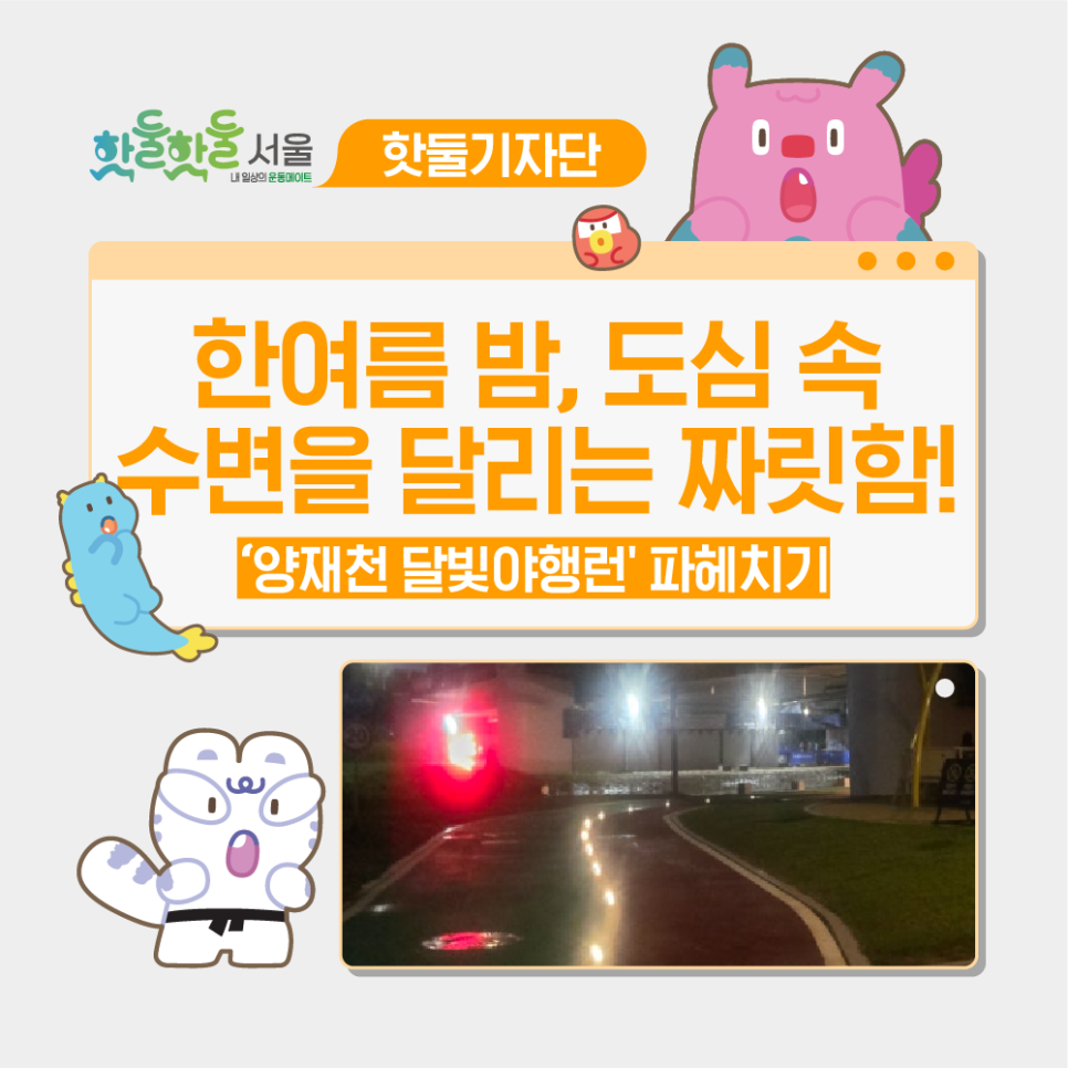 🌃한여름 밤, 도심 속 수변을 달리는 짜릿함! '양재천 달빛야행런' 파헤치기이미지