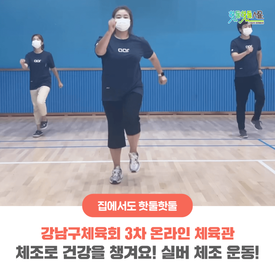 집에서도 핫둘핫둘 강남구체육회 3차 온라인 체육관 체조로 건강을 챙겨요! 실버 체조 운동!