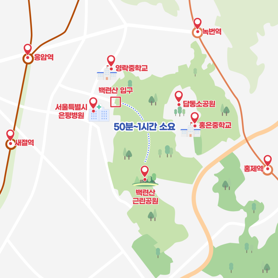 백련산 ~ 산스장 코스 이미지