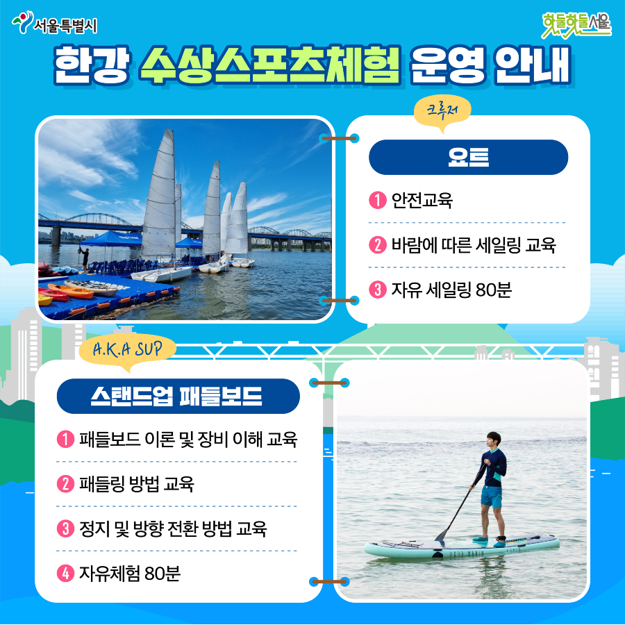 수상스포츠체험 종목