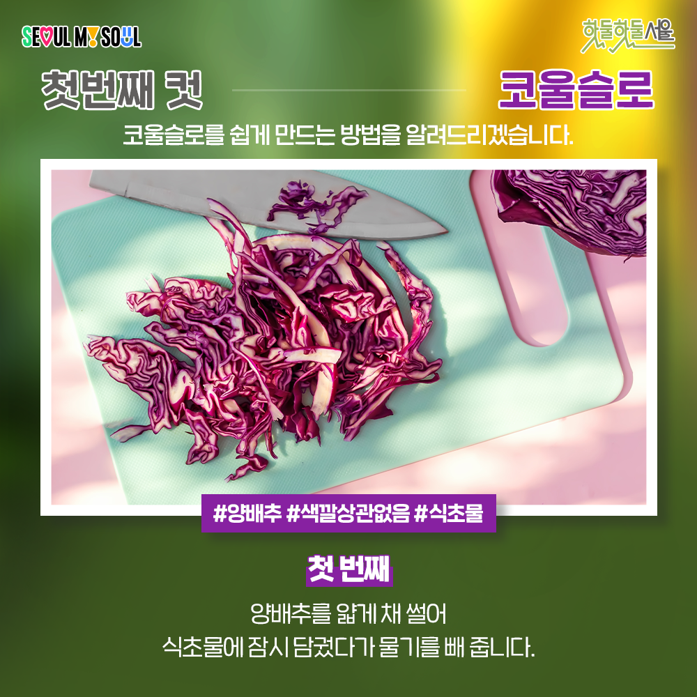 식단네컷 코울슬로편 첫번째 과정