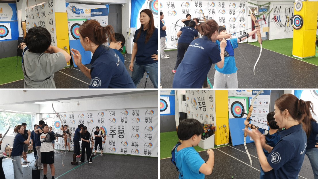 자세 연습은 장비 착용법에 관해 설명을 들은 후, 각자 장비를 착용하고, 자세 잡는 방법에 관해 설명을 듣습니다