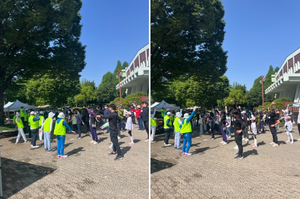 골프장 입구의 왼편에 위치한 접수처에서는 대표자 이름 확인후, 명찰을 나누어주고 계셨습니다