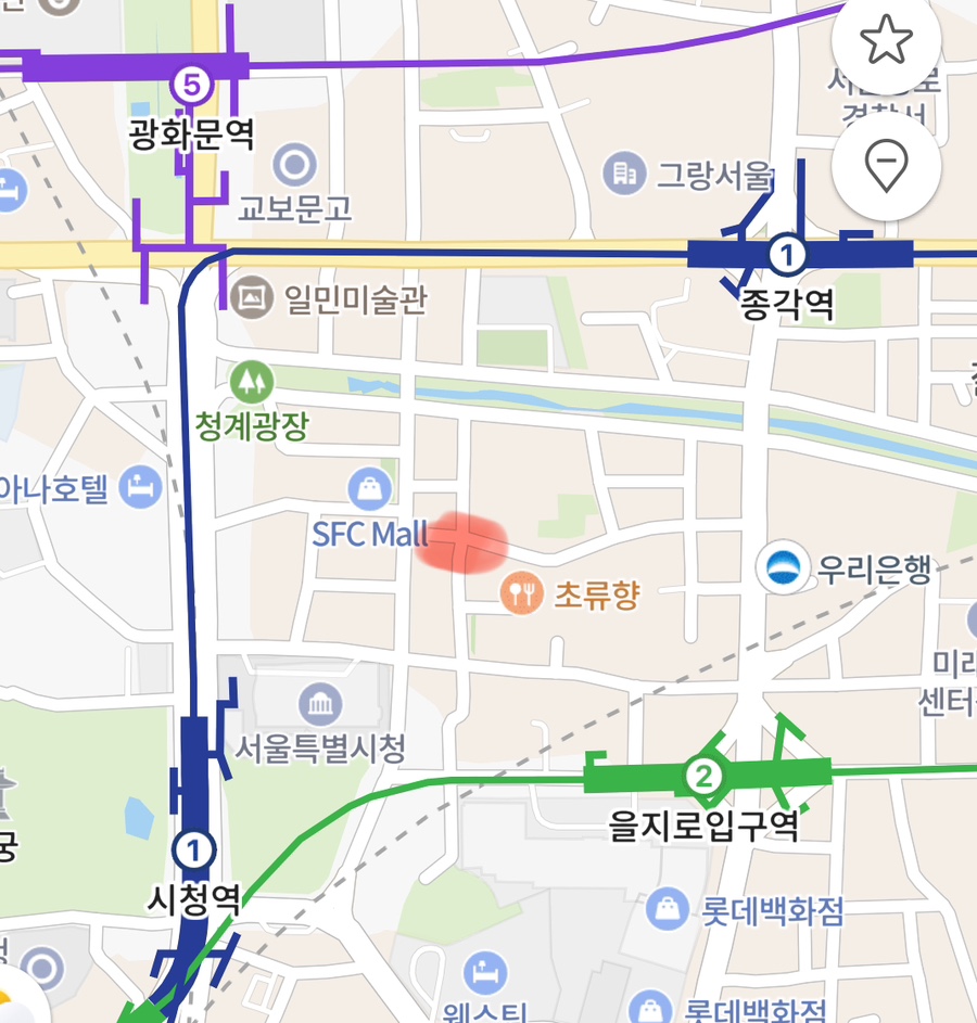 간담회 장소인 클럽806서울 위치를 나타낸 지도