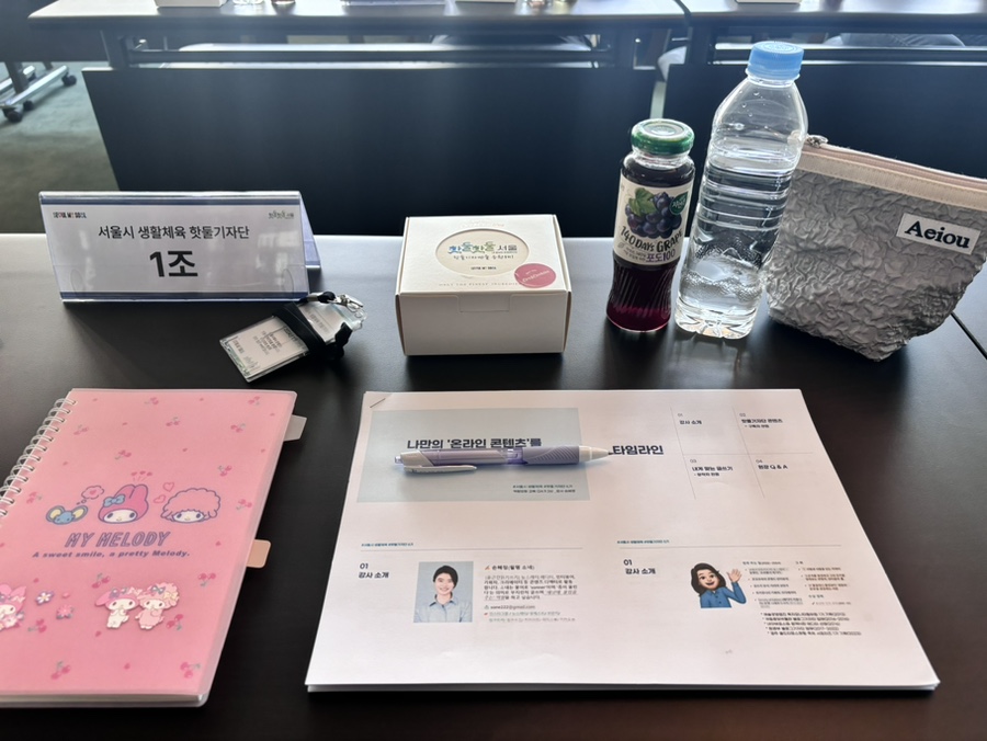 서우시 생활체육 핫둘기자단 1조 나만의 온라인 콘텐츠를 기획하는 방법